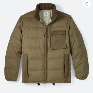 Huckberry Olive Green Quilted Puffer Jacket